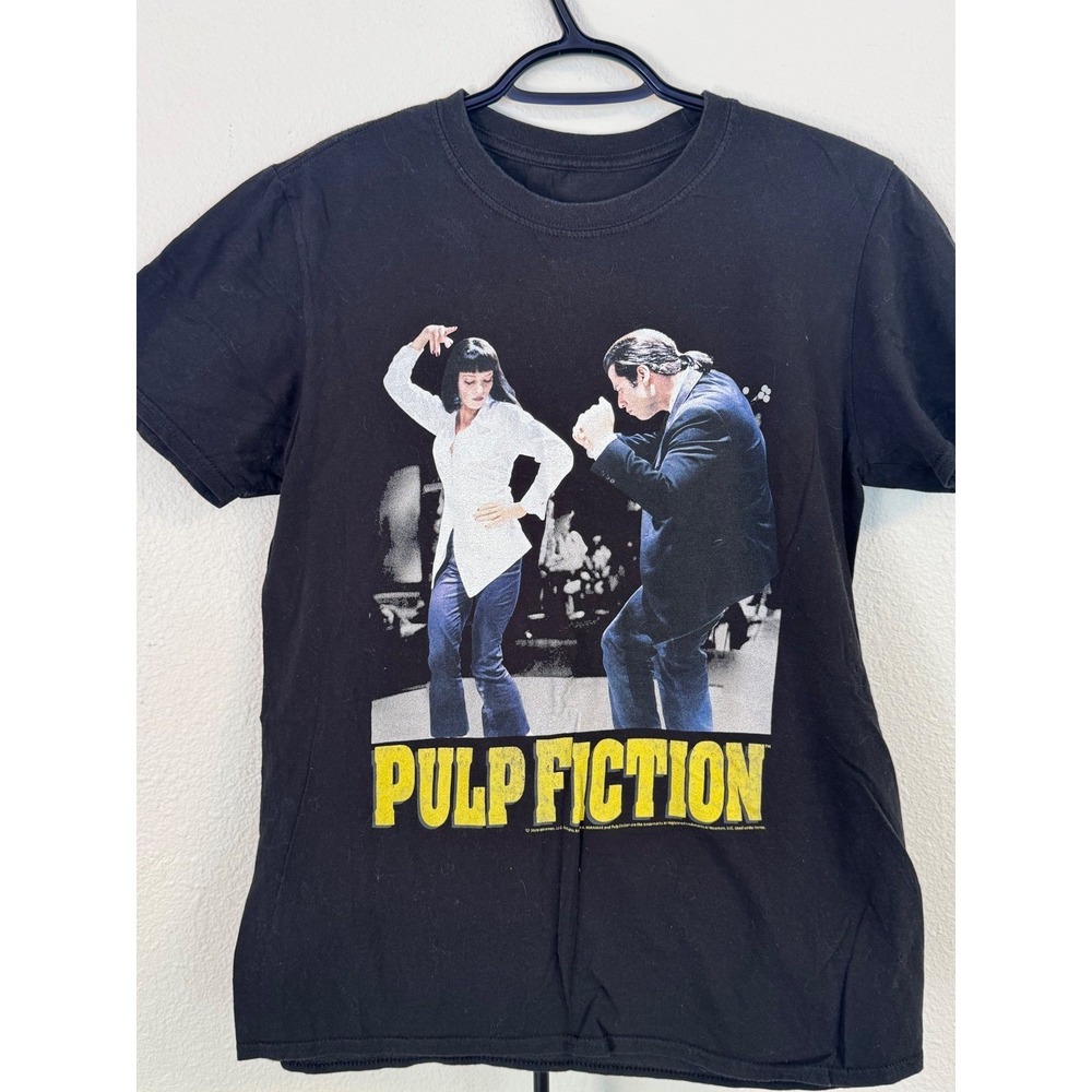 Pulp‎ Fiction Mia Wallace Vincent Vega Dance Scene Graphic T-Shirt Black Small